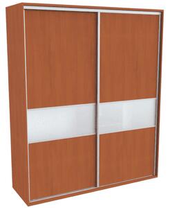 Šatní skříň FLEXI 2 s dělenými dveřmi Matelux Varianta barvy: Olše, Šířka: 200 cm, Výška: 220 cm