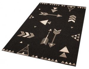 Zala Living - Hanse Home koberce Kusový koberec Vini 103021 Arrows Barney 120x170 cm Černá - 120x170 cm