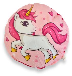 Jahu Unicorn kulatý 001 dekorační polštář