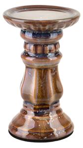 Mondex Keramický svícen Yarine 16,5 cm hnědý
