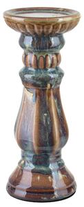 Mondex Keramický svícen Yarine 25,5 cm hnědý