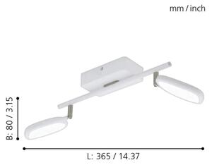 Eglo 97692 - LED RGB Bodové svítidlo PALOMBARE-C 2xLED/5W/230V