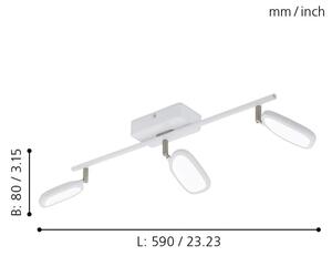 Eglo 97693 - LED RGB Bodové svítidlo PALOMBARE-C 3xLED/5W/230V