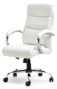 Křeslo Luxus (bílá + chromová). Akce -15%