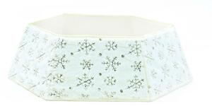ACA Lighting kryt na stojan vánočního stromku dekorativní bílý vzor s vločkami 76,2x61x24cm X072384