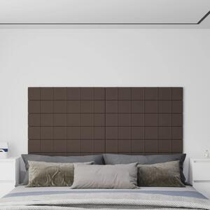 Nástěnné panely 12 ks taupe 90 x 15 cm textil 1,62 m²