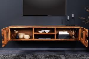Závěsný televizní stolek AMAZONAS 160 CM masiv sheesham Nábytek | Obývací pokoj | Televizní stolky