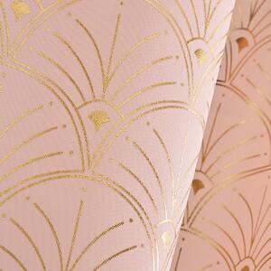 Dekorační vzorovaný závěs s řasící páskou BELISA TAPE růžová 140x250 cm (cena za 1 kus) MyBestHome