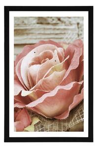 Plakát s paspartou elegantní vintage růže