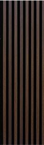 Dekorační panely, dub tmavý 3D lamely na filcovém podkladu, rozměr 270 x 40 cm, IMPOL TRADE