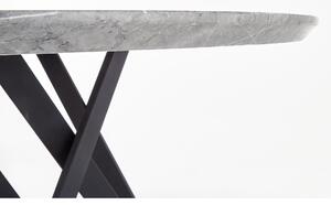Jídelní stůl GESTAMU šedý mramor/černá
