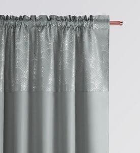 Dekorační vzorovaný závěs s řasící páskou BELISA TAPE šedá 140x250 cm (cena za 1 kus) MyBestHome