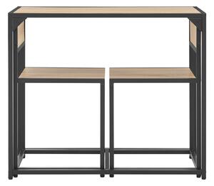 Sada kuchyňského stolu se stolem a 2 židlemi - šedý vzhled dřeva