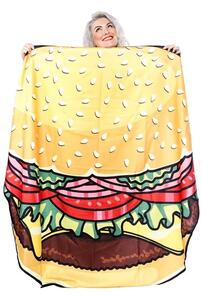 Tutumi - Plážová osuška Hamburger - oranžová - ⌀ 150 cm
