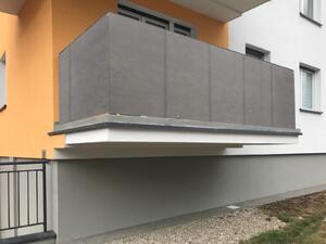 Balkonová zástěna OSLO šedá, výška 110 cm, šířka různé rozměry MyBestHome Rozměr: 110x700 cm rozteč 50 cm
