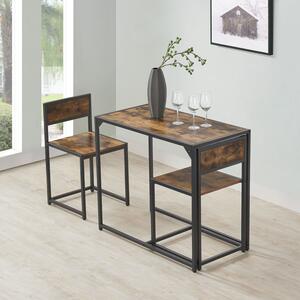Sada kuchyňského stolu se stolem a 2 židlemi - antický vzhled dřeva