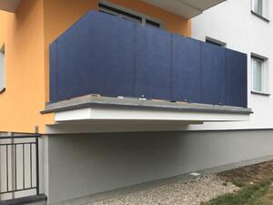 Balkonová zástěna OSLO modrá, výška 80 cm, šířka různé rozměry MyBestHome Rozměr: 80x300 cm rozteč 50 cm