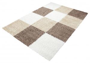 Ayyildiz koberce Kusový koberec Life Shaggy 1501 mocca Bílá, Béžová, Hnědá - 60x110 cm