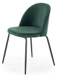 Jídelní židle SCK-314 tmavě zelená/černá