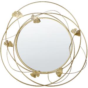 Zrcadlo ANGLET 46 cm 49 cm Kov Zlatá