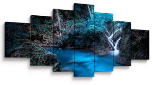 Obraz - Magická noc v tropickém lese (210x100 cm)