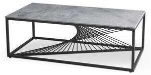 Konferenční stolek ANFANATY 2 šedý mramor/černá