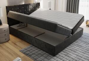 Čalouněná postel boxspring RIVA, 140x200, magic velvet 2217
