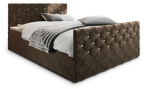 Čalouněná postel boxspring MANDI, 160x200, magic velvet 2205