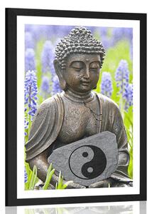 Plakát s paspartou jin a jang Buddha