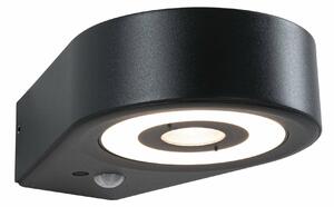 PAULMANN LED venkovní nástěnné svítidlo Silma pohybové čidlo IP44 65x186mm 3000K 5,5 / 1x0,7W 230V antracit hliník