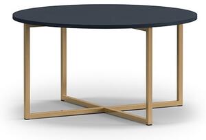 Konferenční stolek Kalso 80 - Tmavě modrý / zlaté nohy