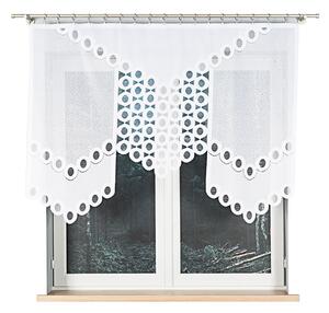 Dekorační oblouková krátká záclona na žabky DIASKIA 140 bílá 160x140 cm MyBestHome
