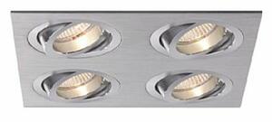 BPM Vestavné svítidlo Aluminio Plata, kartáčovaný hliník 4x50W, 12V 3015