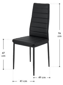 Jídelní židle Loja 2ks set - černá