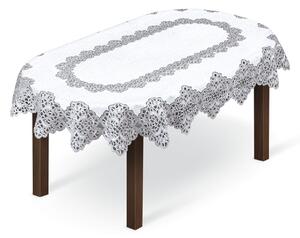 Žakárový ubrus CORINA oválný více rozměrů šedá MyBestHome Rozměr: 150x100 cm