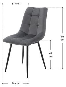 Jídelní židle Blanca 2ks set- tmavě šedá