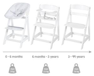 Roba Dětská jídelní židlička 2 v 1 "Born Up Zickzack" bez vnitřní vložky (bílá) (100366840002)
