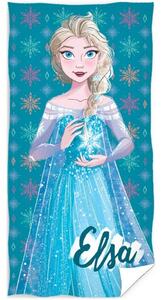 Bavlněná plážová osuška Ledové království - Frozen - motiv Ledová královna Elsa - 100% bavlna s gramáží 320 g/m² - 70 x 140 cm