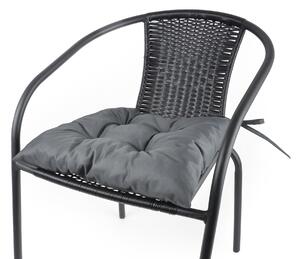 Zahradní prošívaný sedák na židli TRENTO antracit/tmavě šedá 42x42 cm Mybesthome