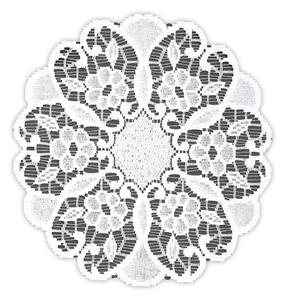 Vánoční dekorační žakárový ubrousek ALAN bílá více rozměrů MyBestHome Rozměr: Ø 30 cm
