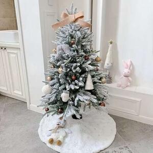 Ruhhy 22223 Deka pod vánoční stromeček 78 cm, bílostříbrná