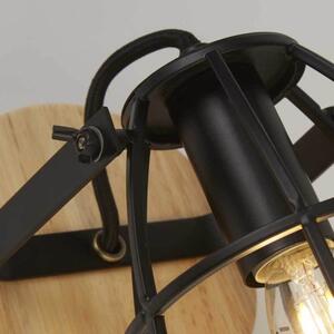 Černá nástěnná lampa v industriálním designu