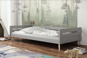 Dětská postel z masivu borovice NICKY - 200x90 cm - šedá