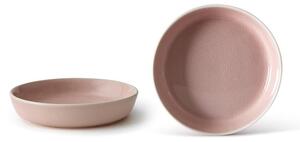 Keramický hluboký talíř FLORA 19 cm růžová
