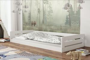 Dětská postel z masivu borovice NICKY - 200x90 cm - bílá