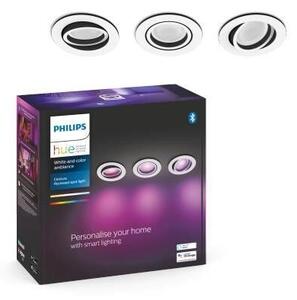 HUE WACA Centura zápustné LED svítidlo 3x GU10 5,7W 350lm 2000-6500K RGB kulaté IP20 bílé