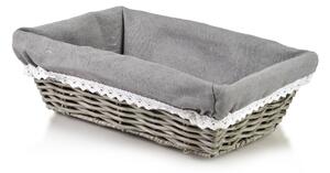 Mondex Košík WILL 28x18x9 cm šedý