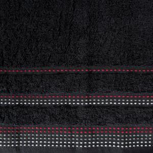 Bavlněný froté ručník s proužky SILVIA 50x90 cm, černá, 500 gr Mybesthome Varianta: ručník - 1 kus 50x90 cm