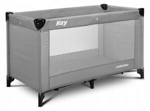 Cestovní postýlka CARETERO KEY jednopodlažní - Grey