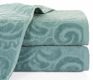 Bavlněný froté ručník se vzorem LIVIA 50x90 cm, mátová, 390 gr Mybesthome Varianta: ručník - 1 kus 50x90 cm